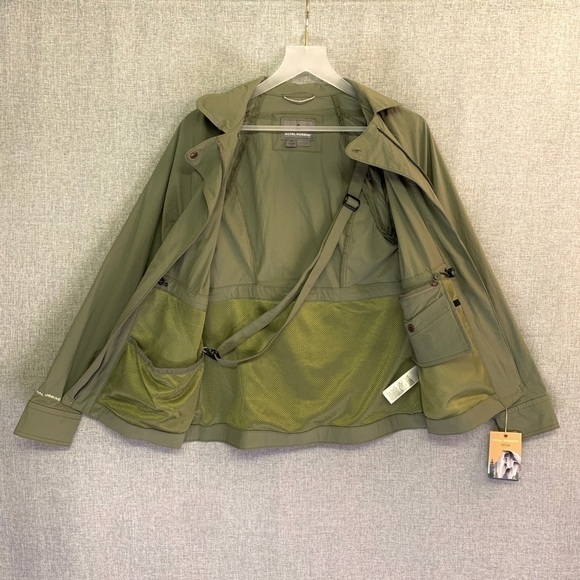 ROYAL ROBBINS VEST to Convertible Jacket Raincoat UPF 30+ SMALL Green NWT - Picture 3 of 10